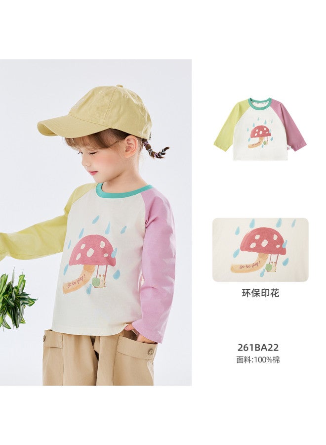 Babu Bean Spring And Autumn Style 7a Antibacterial Top For Toddlers And Young Children, Cute Cartoon Kids T-shirt For Boys And Girls - Image 2
